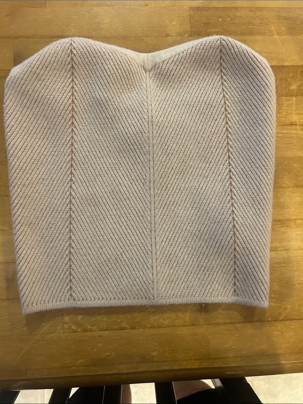 aerie Strapless Knit Bustier Top in Light Beige/3